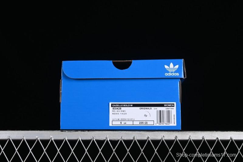 Adidas Originals Gazelle Bold IE0428 Low-Top Sneakers with Thick Sole for Casual Wear Anti-Slip and Durable - IE0428