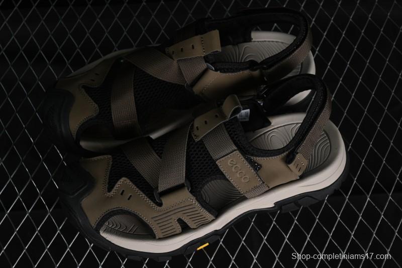 Ecco Offroad Series 2024 Summer New Casual Men's Sandals with Soft Leather Upper and Mesh - 63131501002