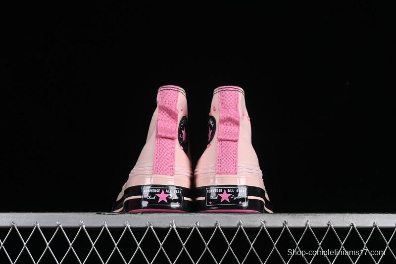 Converse Chuck 70s High Top Casual Sneakers in Black and Pink - A09541C