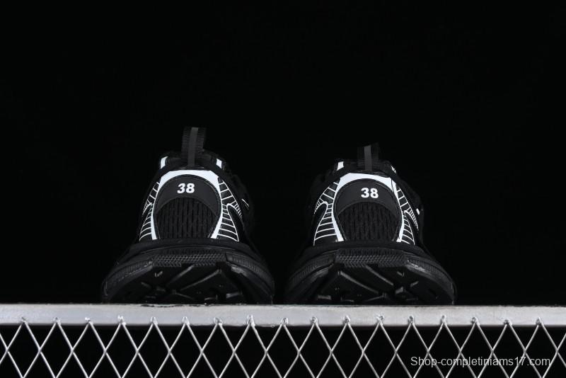 Balenciaga Phantom Sneaker 10th Generation Lace-Up Running Shoes with Transparent Heel Strap - W3XL11090