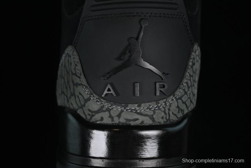 Nike Air Jordan 3 Retro Sneakers in Black with Elephant Print - CK9246-168