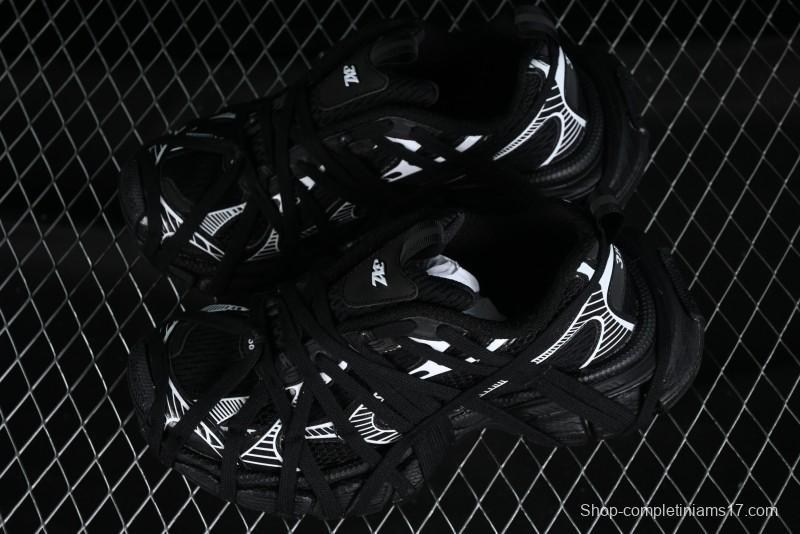 Balenciaga Phantom Sneaker 10th Generation Lace-Up Running Shoes with Transparent Heel Strap - W3XL11090