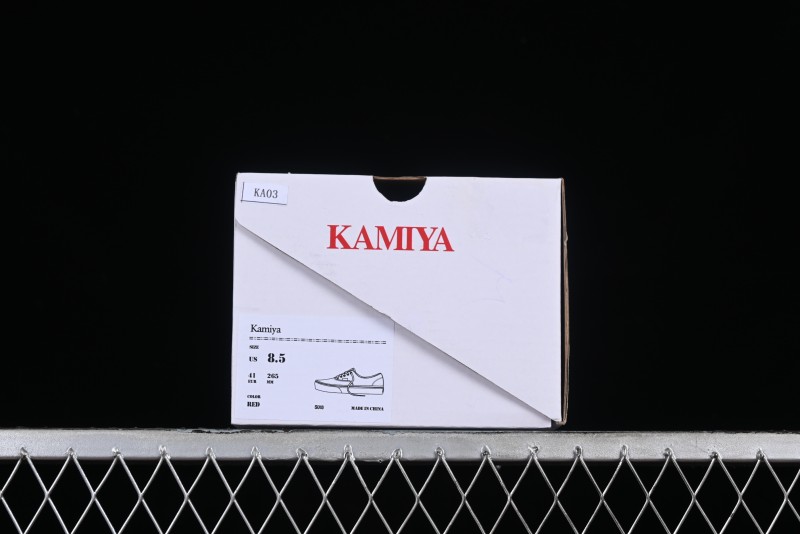 Kamiya x Vulcanize Sneaker 23AW High-End Line Mihara Yasuhiro Dissolution Red Shawn Yue Same Style Painted Letters Low-Top Canvas Shoes