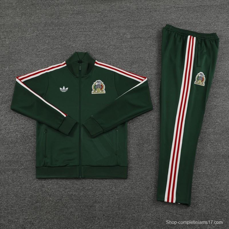 2024 Mexico Green Full Zipper Jacket +Long Pants