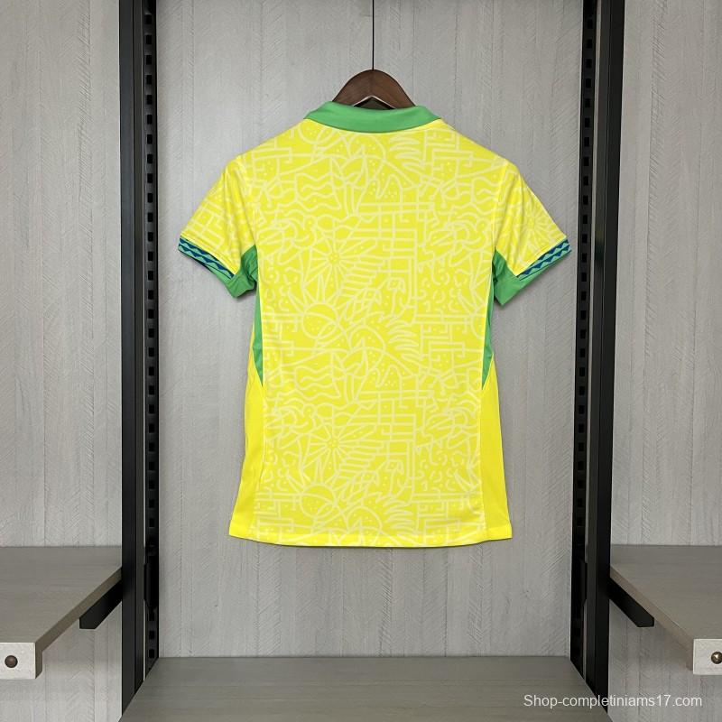 2024 Womens Brazil Home Shirt Jersey