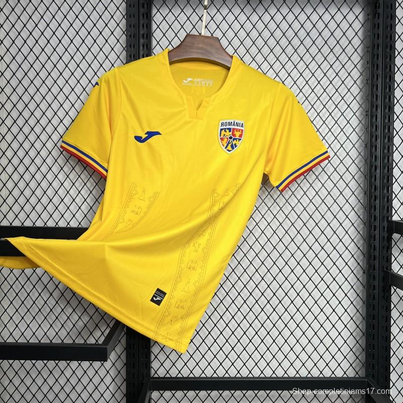 2024 Romania Euro Home Jersey