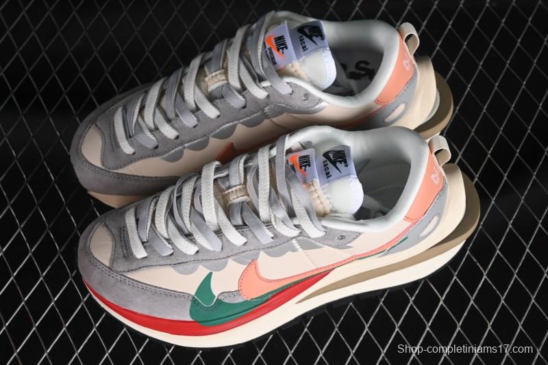 Nike Sacai VaporWaffle 3.0 Deconstructed Sneakers with Overlapping Swoosh and Dual Tongue - DD1875-107