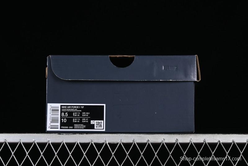 Nike Air Force 1 '07 Low Casual Sneakers with Full-Length Air Cushion - FB3355-200