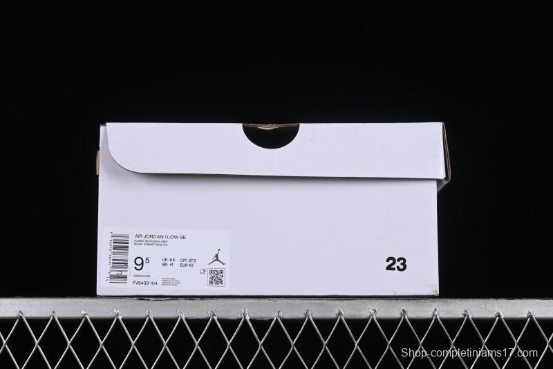 Nike Air Jordan 1 Low Flight Vintage Retro Sneakers in White and Blue - FV8439-104