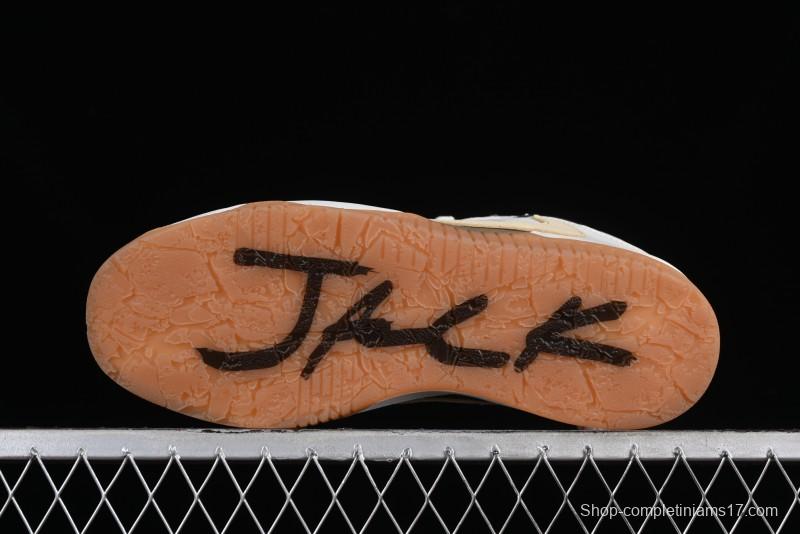 Nike Travis Scott x Jordan Cut The Check AJ1 Basketball Shoes with Velcro Design - FZ8117-100