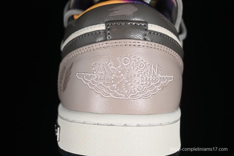 Nike Air Jordan 1 Low AJ1 Panda Prank Street Graffiti - Angel Demon Low Top Basketball Shoes - DQ8421-001