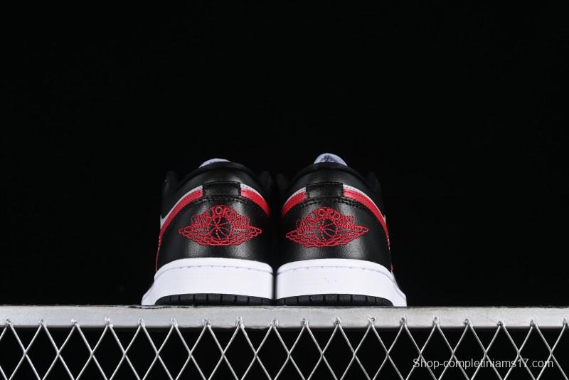 Nike Air Jordan 1 Low AJ1 Black Grey Red Hook Low-Top Culture Basketball Shoes - DC0774-062