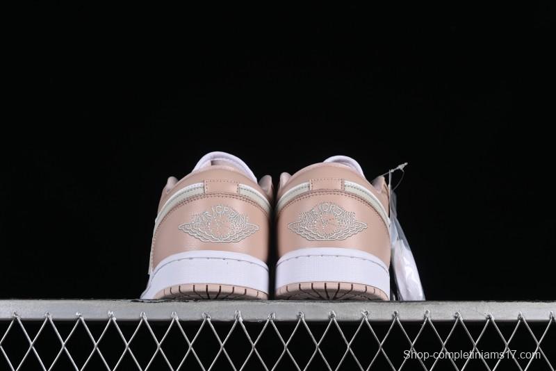 Nike Air Jordan 1 Low AJ1 White Pink Low-Top Casual Sneakers - DC0774-120