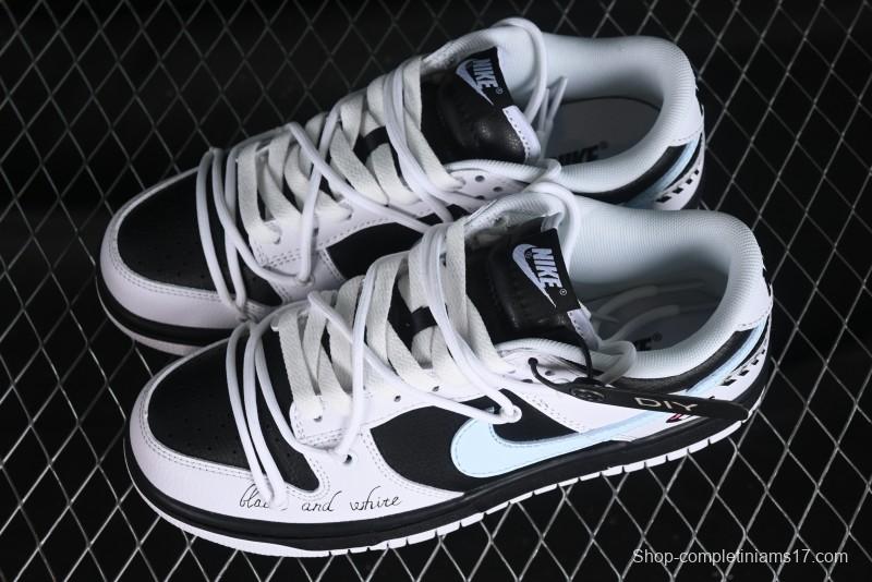Nike Dunk Low Reverse Panda Graffiti Color SB Lace-Up Low-Top Casual Skate Shoes - FD9064-011