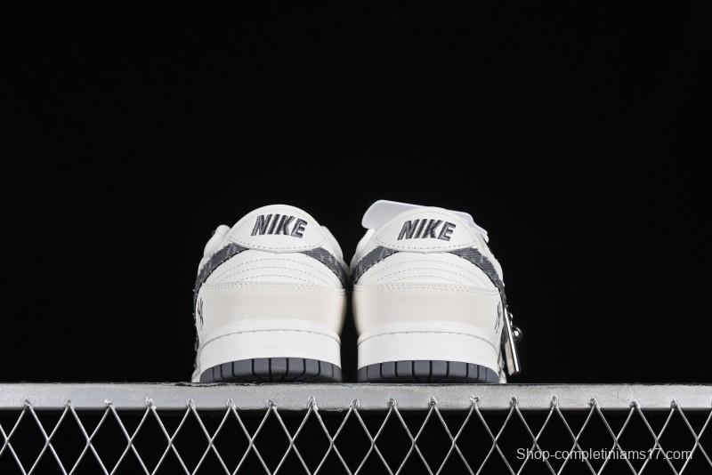 Nike SB Dunk Low MLB Collaboration - Grey Denim Anniversary Custom Low-Top Casual Skate Shoes - DQ1098-347