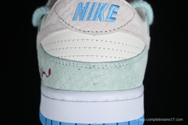 Nike SB Dunk Low Year of the Dragon Limited Edition - Gray Hook Dragon Soaring High Anniversary Premium Custom Low-Top Casual Skate Shoes - SJ2068-230