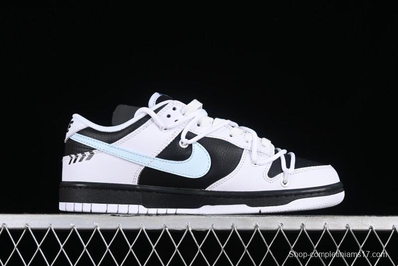 Nike Dunk Low Reverse Panda Graffiti Color SB Lace-Up Low-Top Casual Skate Shoes - FD9064-011