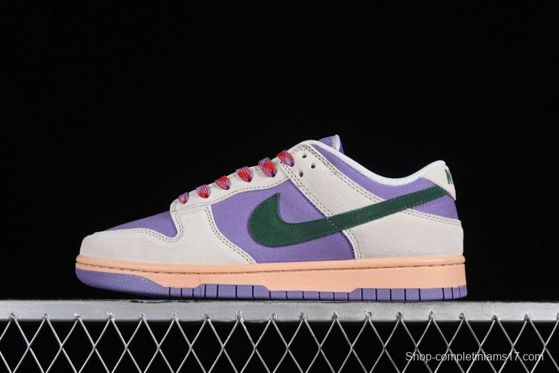 Nike SB Dunk Low Casual Skateboarding Shoes in Purple with Black Swoosh - HF5030-030