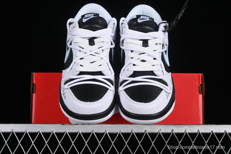 Nike Dunk Low Reverse Panda Graffiti Color SB Lace-Up Low-Top Casual Skate Shoes - FD9064-011