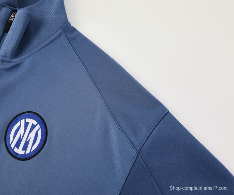 24/25 Inter Milan Blue Full Zipper Jacket +Long Pants