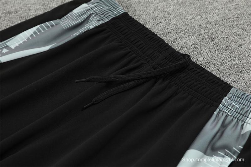 2024 Italy Black Half Zipper Jacket+Long Pants