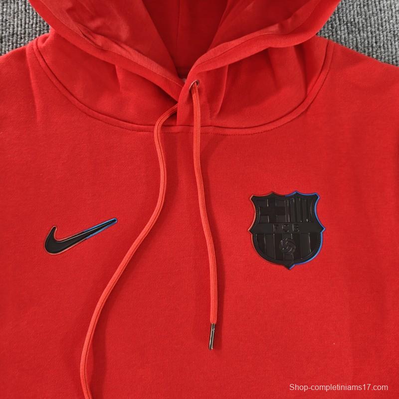 24/25 Barcelona Navy/Red/Black/Beige/Grey Hoodie WIth Black Badge