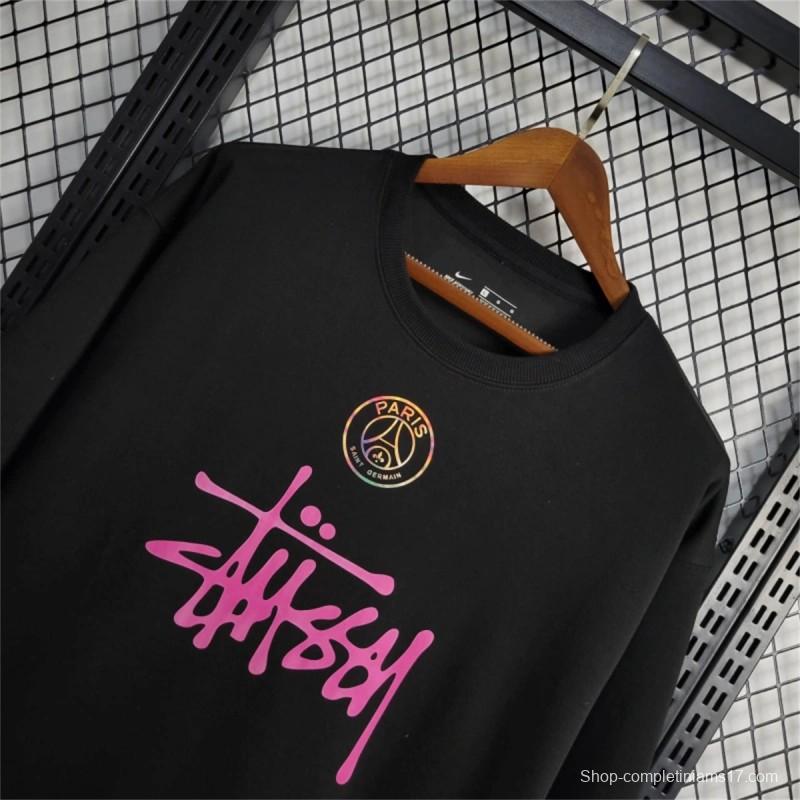 25/26 PSG STUSSY Black Sweatshirt