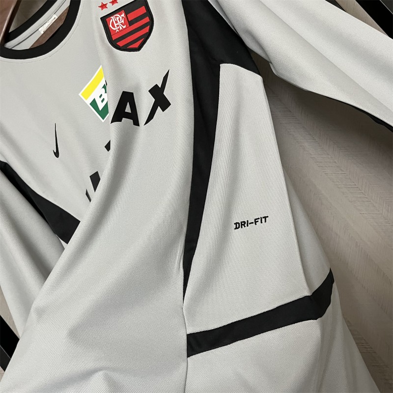02/03 Retro Flamengo Grey Goalkeeper Long Sleeve Grey Jersey