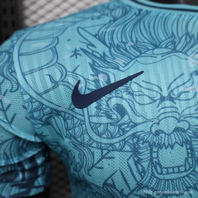 25/26 Player Version Barcelona Special Edition Blue Dragon Jersey