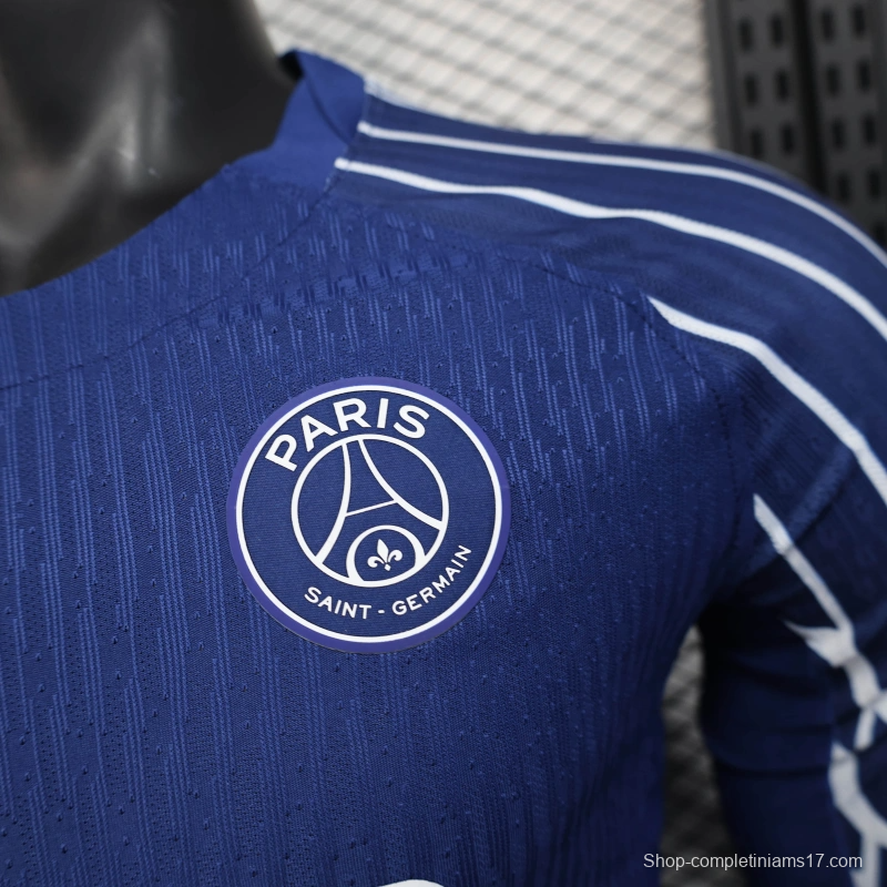 24/25 Player Version PSG Forth Blue Long Sleeve Jersey