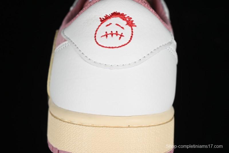 Nike Travis Scott x Air Jordan 1 Low OG AJ1 Reverse Swoosh Sneakers - DM7866-600