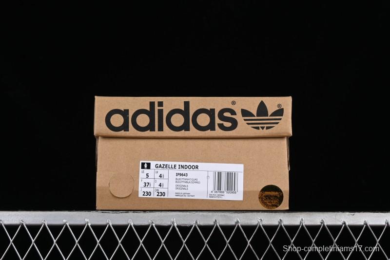 Adidas Originals Gazelle Indoor IF9643 Retro Casual Low-Top Skateboard Shoes with Anti-Slip and Wear-Resistant Sole