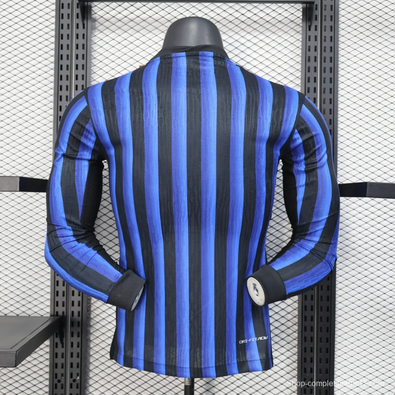 25/26 Player Version Inter Milan Home Long Sleeve Jersey