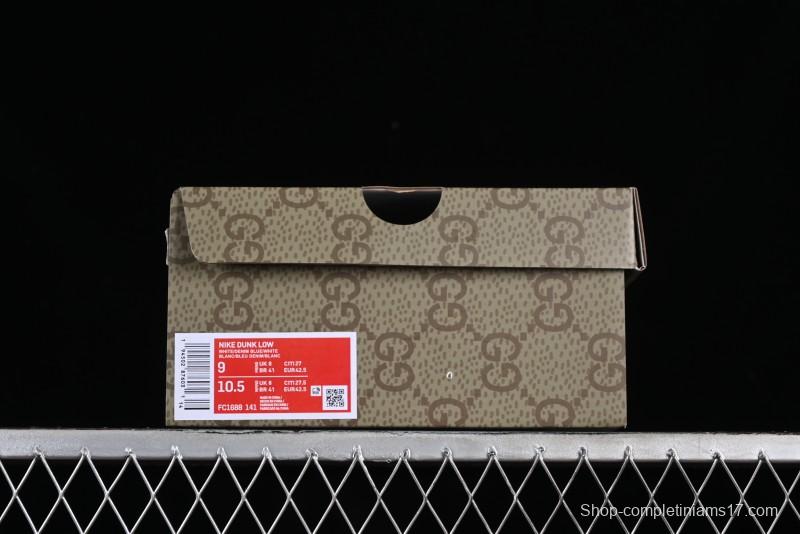 Nike SB Dunk Low Gucci Collaboration - Denim with Light Blue Swoosh Anniversary High-End Custom Low-Top Casual Sneakers - FC1688-141