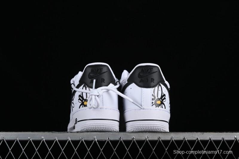 Nike Air Force 1 '07 Low Daisy Print Casual Sneakers with Lace-Up - ZH0316-025