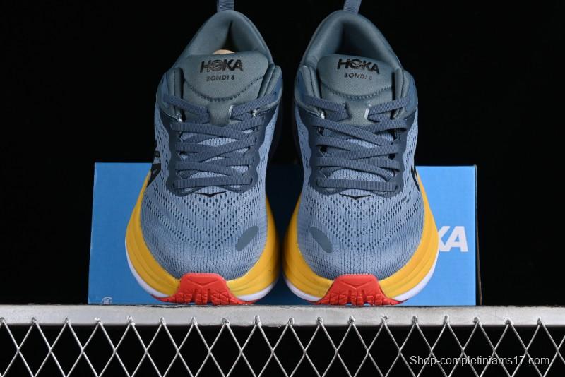 HOKA ONE ONE Bondi 8 Performance Cushion Running Shoes with Enhanced Support - 1123202 GBMS