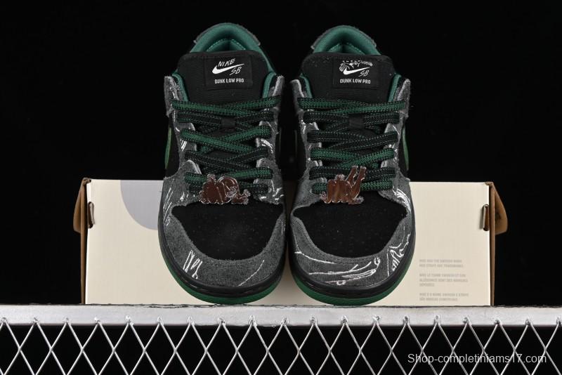 Nike There Skateboards x Nike SB Dunk Low Graffiti Art Style Collaboration SB Low Top Casual Skate Shoes - HF7743-001