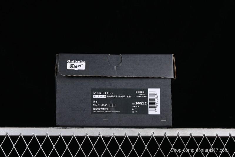 Onitsuka Tiger Mexico 66 Low-Top Leather Sneakers for Casual Running - TH4J2L-9090