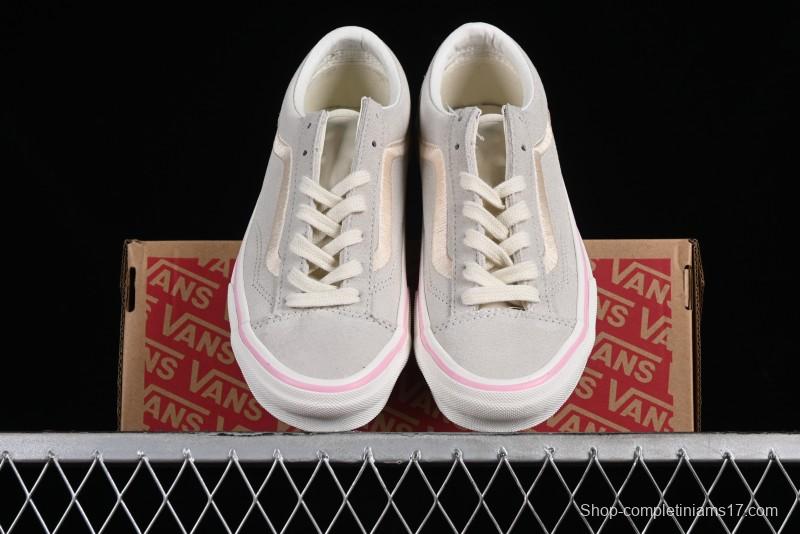 Vans Style 36 Low-Top Skate Shoes with Embroidered Details in Cream - VN000CRPGRN