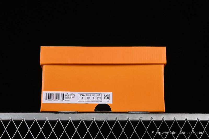 Nike Air Jordan 1 Low OG SP Travis Scott x Fragment Design LV Washed Blue Denim Casual Sneakers - SJ2068-007