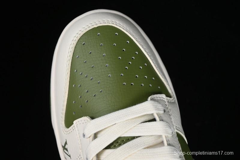 Nike SB Dunk Low LV Collaboration - Beige Olive Green Anniversary Custom Low-Top Casual Skate Shoes - BB8766-211