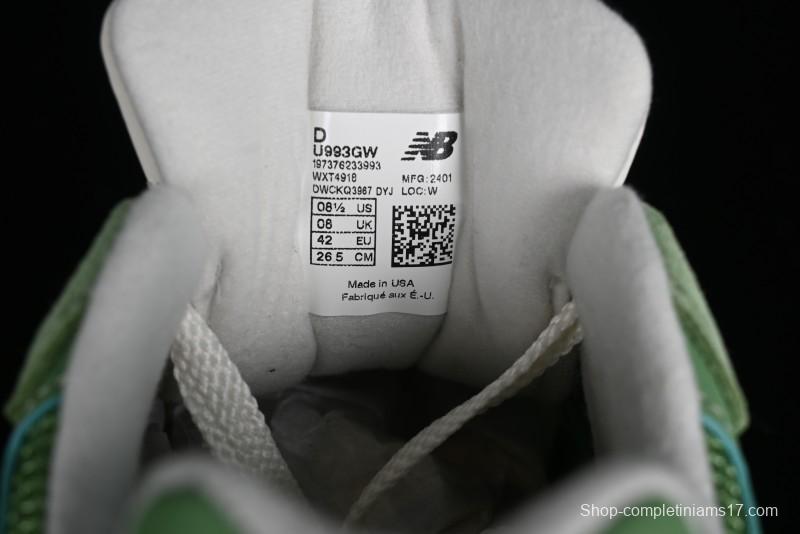 New Balance Made In USA M993 Series Classic Retro Running Shoes - U993GW