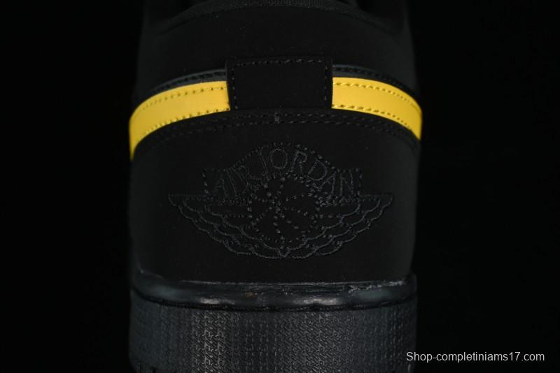 Nike Air Jordan 1 Low AJ1 Black Gold Hook Casual Sneakers - 553558-071