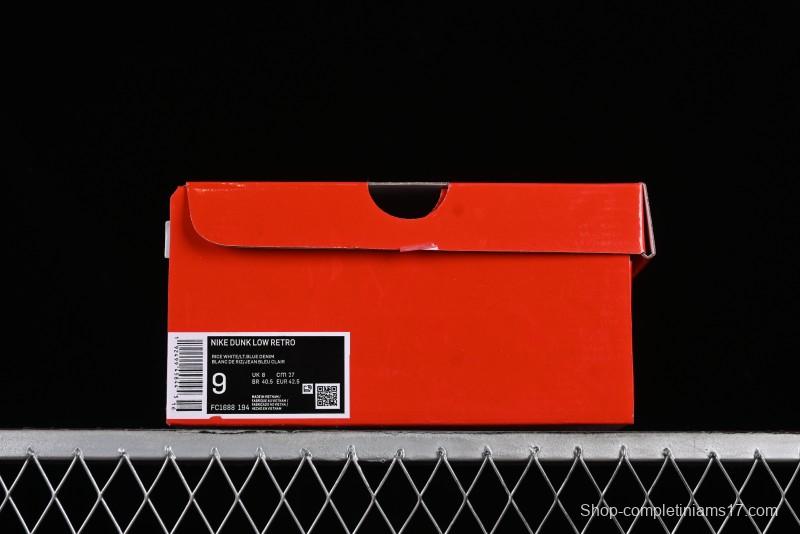 Nike Dunk Low Supreme - Denim Blue Jeans Anniversary High-End Customized Low-Top Casual Sneakers - FC1688-194