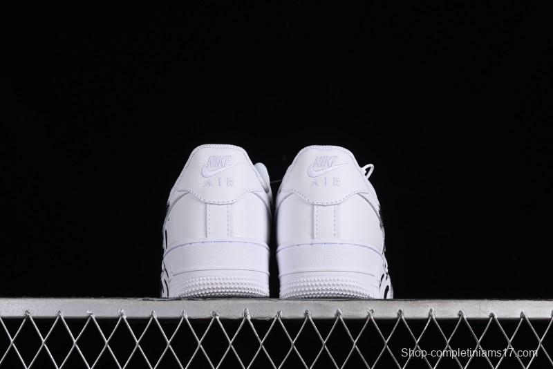 Nike Air Force 1 '07 Low Custom Hand-Painted 2D Industrial Scene Casual Sneakers - 315122-311