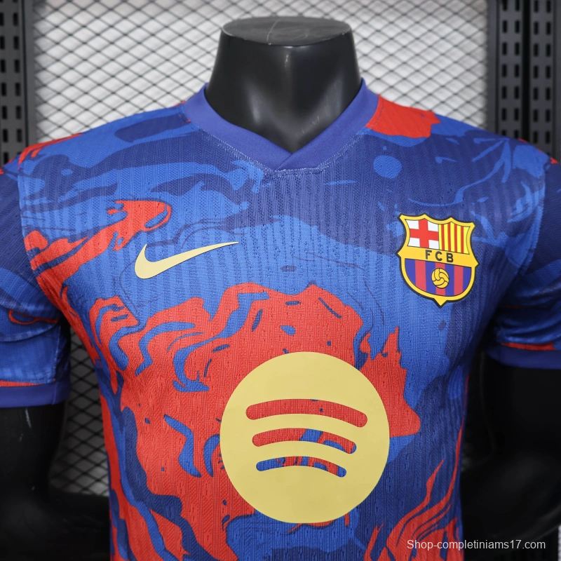 25/26 Player Version Barcelona Blue Flame Special Edition Jersey
