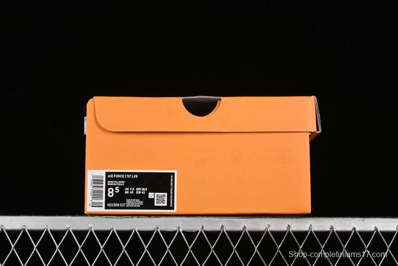 Nike Air Force 1 '07 Low LV Collaboration - Khaki Double Swoosh Low-Top Casual Sneakers - HD1968-027