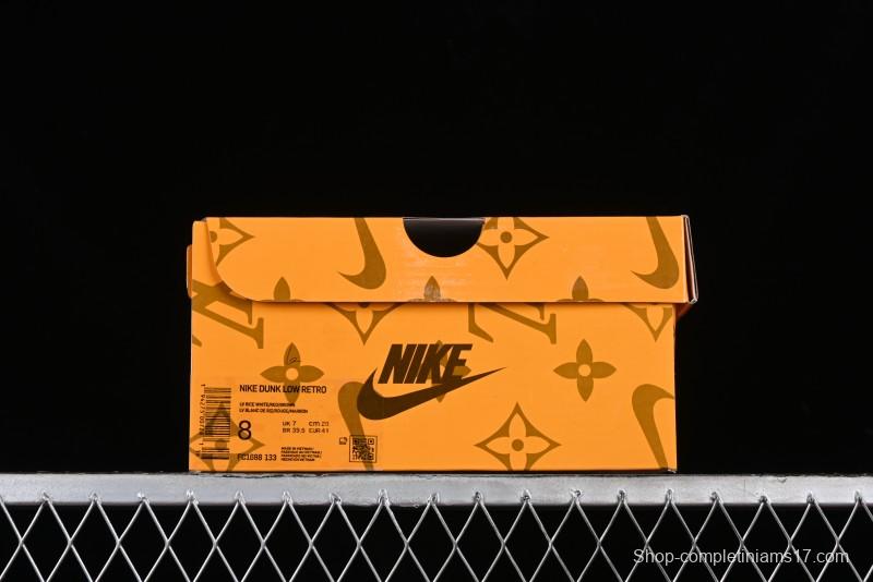 Nike SB Dunk Low LV Collaboration - Chocolate Anniversary High-End Custom Low-Top Casual Skate Shoes - FC1688-133