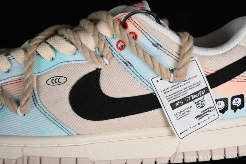 Nike Dunk Low Sky City Dopamine Gradient Sashiko Stitch Hemp Rope SB Low-top Casual Sneakers - DV0834-100