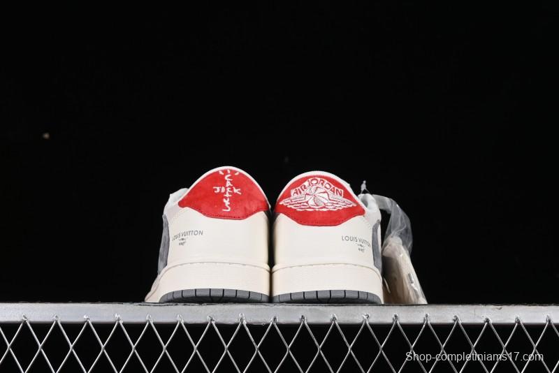 Nike Travis Scott x Fragment Design x Air Jordan 1 Low OG SP AJ1 LV Collaboration Casual Sneakers - XY2688-103